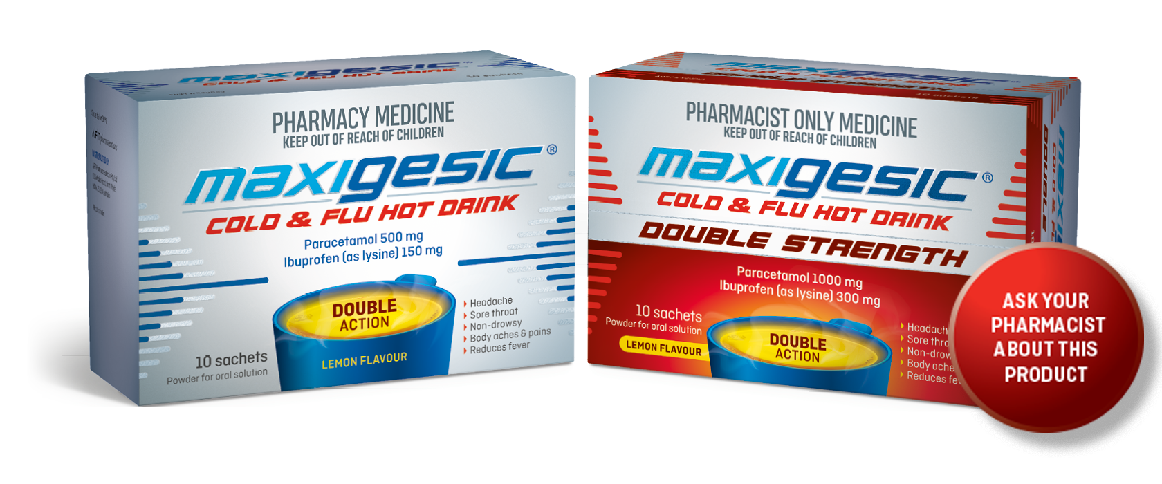 Maxigesic Cold & Flu Hot Drink packs